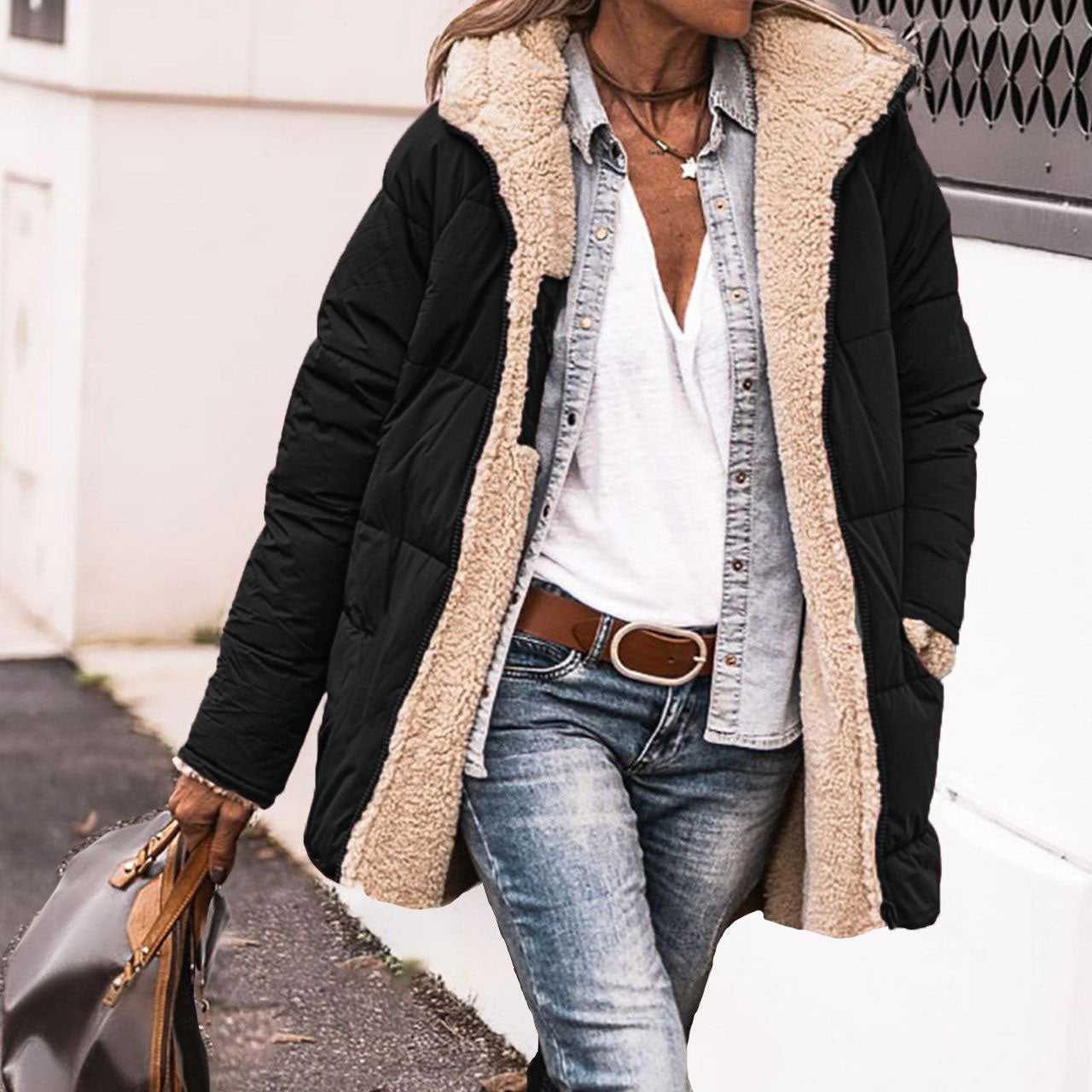 Veloretta™ – Veste Courte en Coton à Capuche