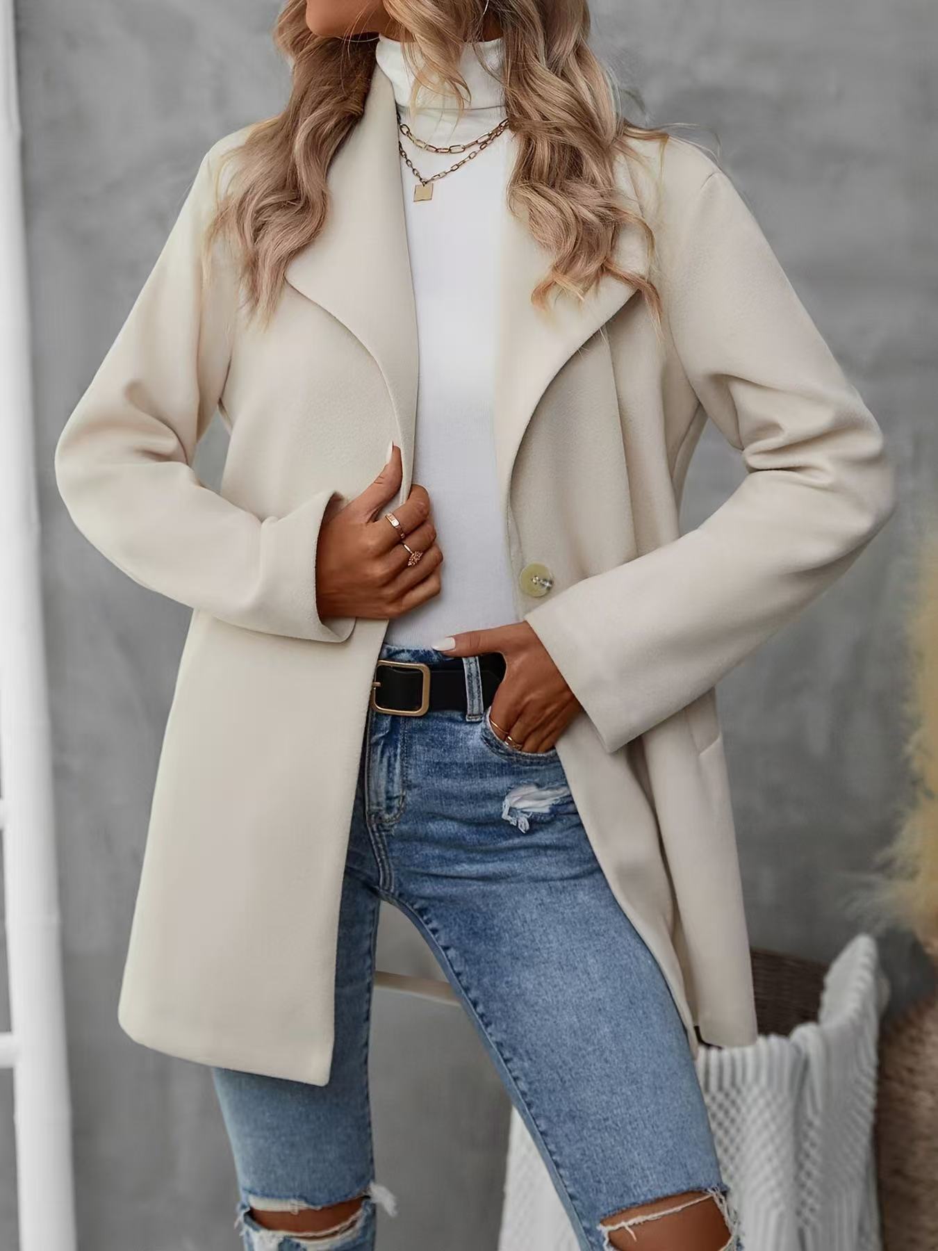 Veloretta™ – Manteau Cardigan à Col Polo