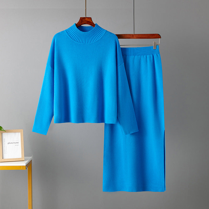 Veloretta™ – Soft Sweater & Long Slit Skirt Set