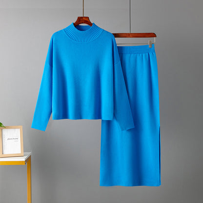 Veloretta™ – Soft Sweater & Long Slit Skirt Set