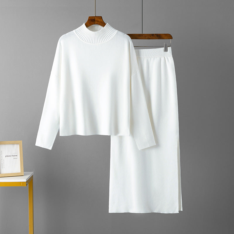 Veloretta™ – Soft Sweater & Long Slit Skirt Set
