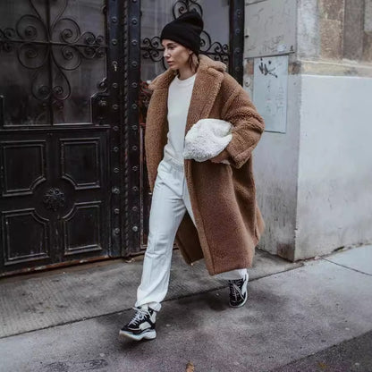 Veloretta™ – Manteau Long Femme en Fausse Laine