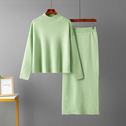 Veloretta™ – Soft Sweater & Long Slit Skirt Set