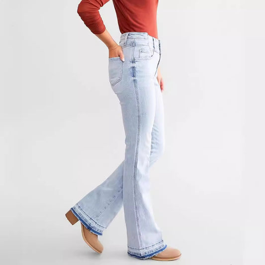 Veloretta™ – Jean Taille Haute à Boutons