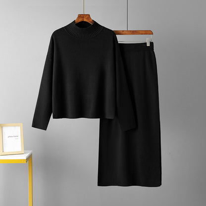 Veloretta™ – Soft Sweater & Long Slit Skirt Set