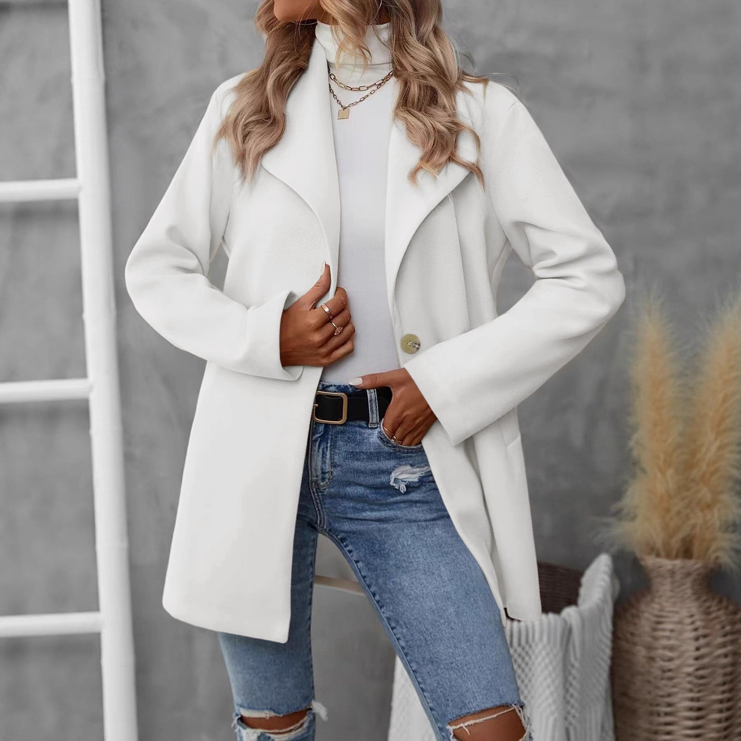 Veloretta™ – Manteau Cardigan à Col Polo