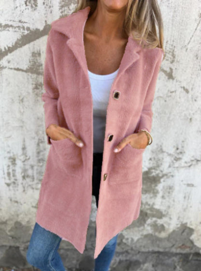 Manteau teddy long Élégante