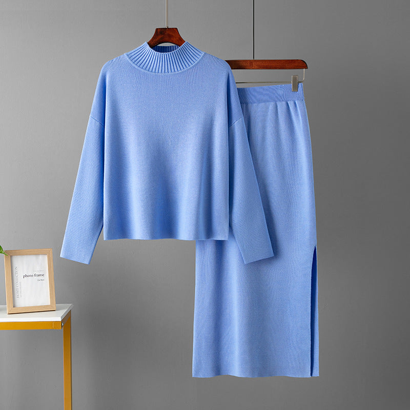 Veloretta™ – Soft Sweater & Long Slit Skirt Set