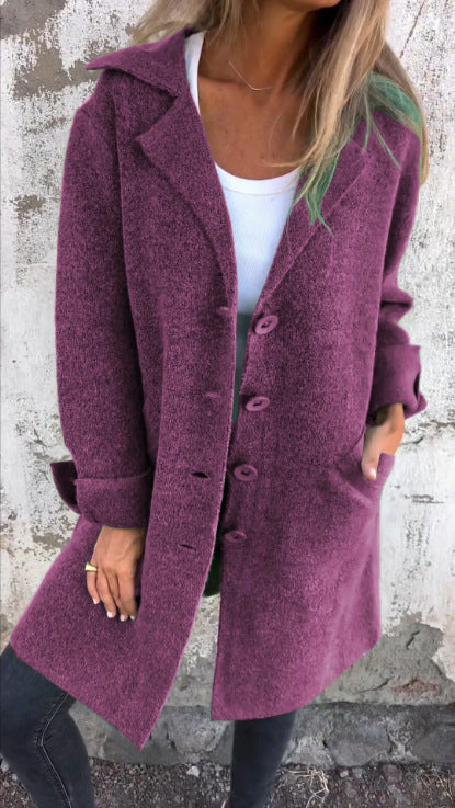 Manteau teddy long Élégante