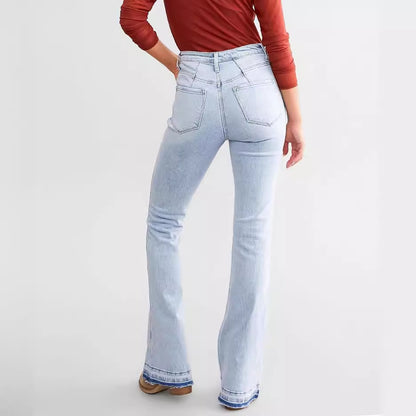 Veloretta™ – Jean Taille Haute à Boutons